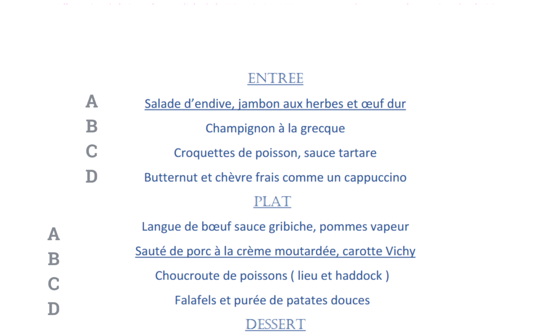 Semaine du 18 au 22 mars